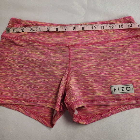 FLEO Women's Pink and Yellow Shorts - Picture 6 of 8